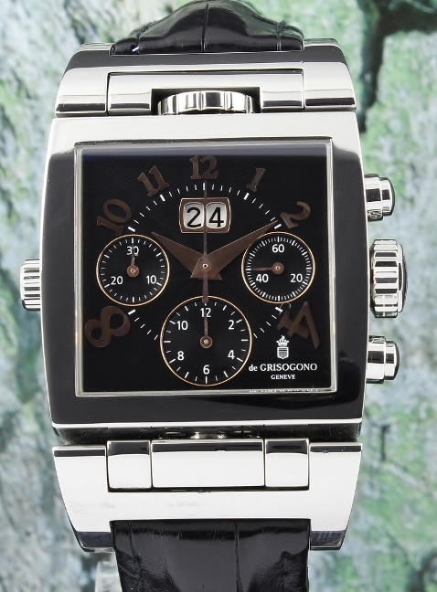 (image for) DE GRISOGONO STAINLESS STEEL INSTRUMENTO DOPPIO LIMITED EDITION 350 PIECES